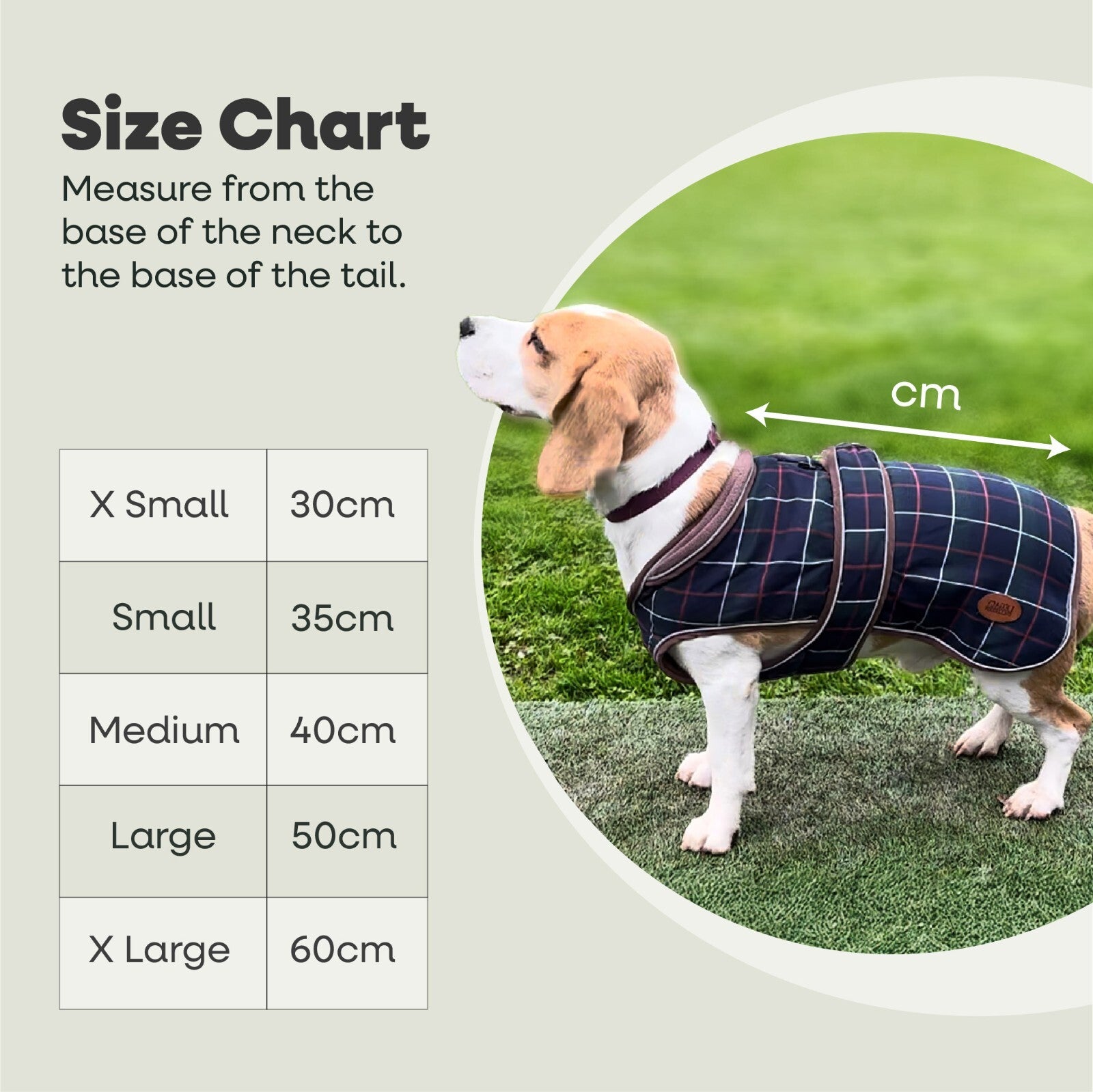 Hugglepets Legacy Dog Coat Traditional Tartan Herringbone Reflective Warm Jacket
