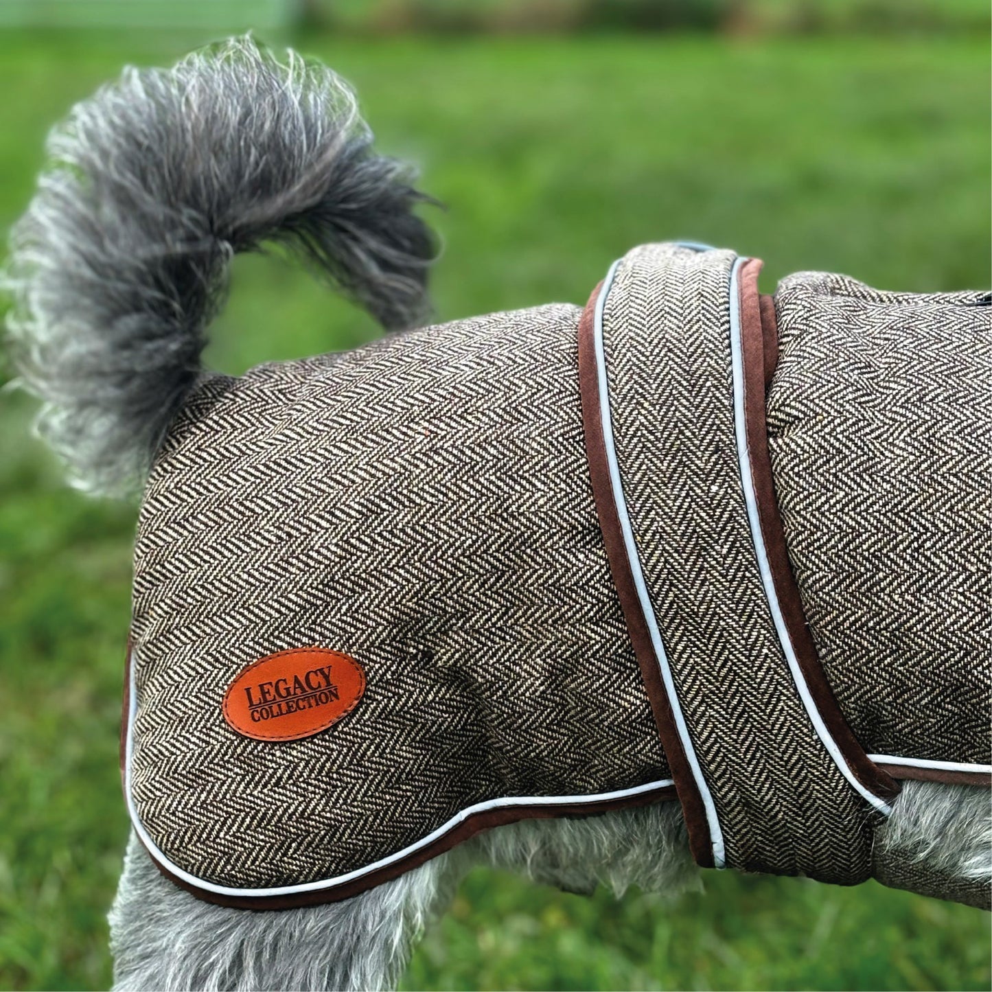 Hugglepets Legacy Dog Coat Traditional Tartan Herringbone Reflective Warm Jacket