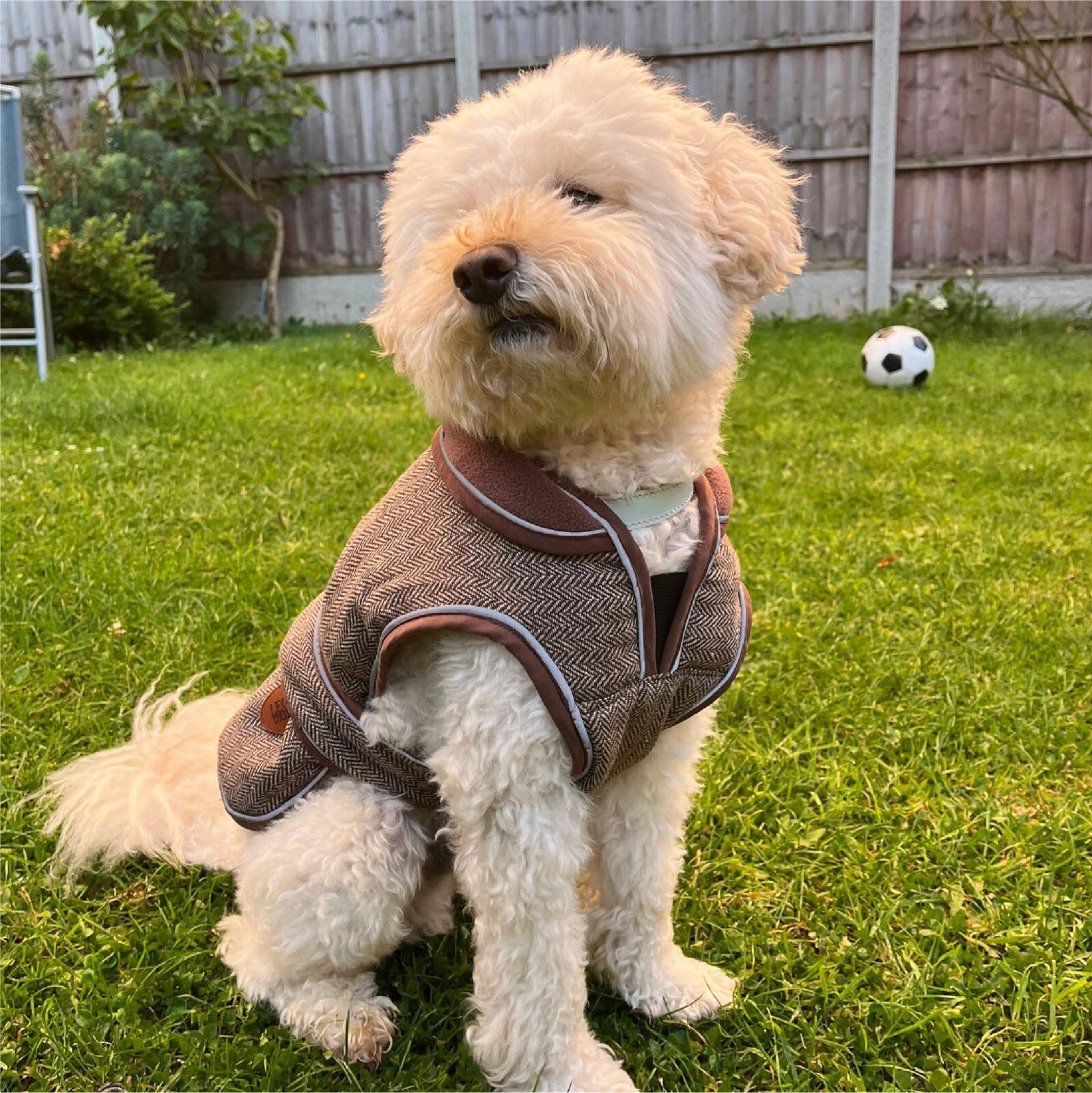Hugglepets Legacy Dog Coat Traditional Tartan Herringbone Reflective Warm Jacket